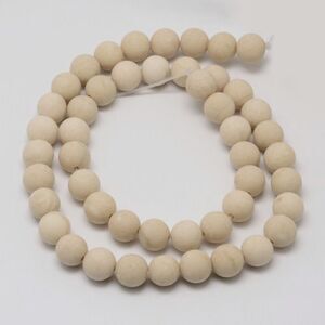 6MM Frosted Fossil Beads-ONE Gemstone Bead Strand-Jewelry Supplies Crafts NWT